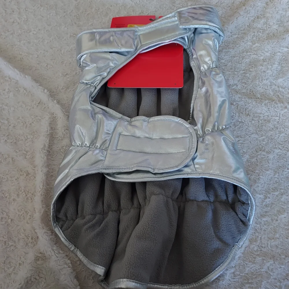 Boots & Barkley XL Silver Gray Fleece Lined Pet Puffer Vest Chic Stylish
